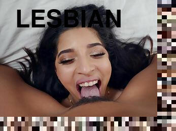 Lesbian Brunette Teens Public Pickups - Lesbian Questions - POV pussy licking