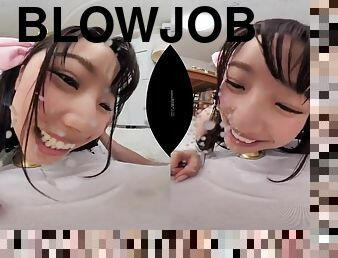 POV VR fetish Blowjob by young Japanese schoolgirl