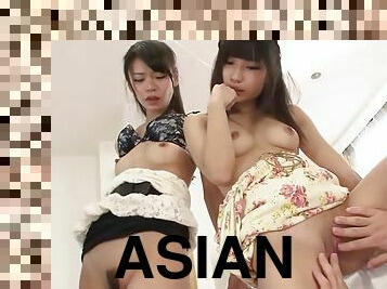 Asian babes akubi yumeni and runa kobayashi get licked