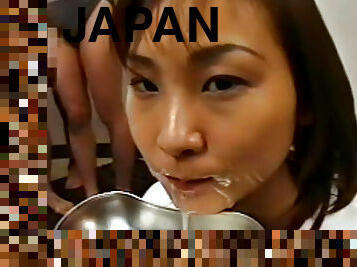 Horny japanese gets filled with cream