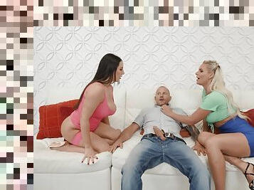 Dashing MILFs are having a wild time sharing dick in unique FFM rounds