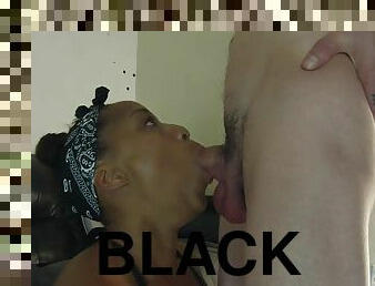 Black Pussy Drips With A Hard Dick In Her Ass - Small tits