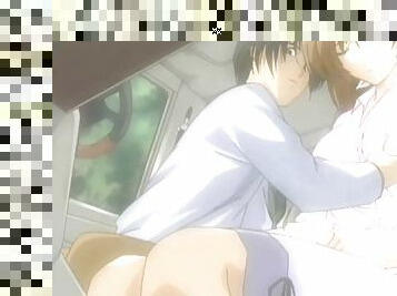 Romantic hentai young couple fucking