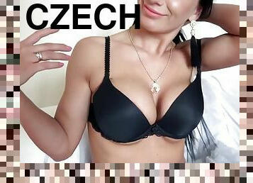 Kinky czech woman shows her big tits
