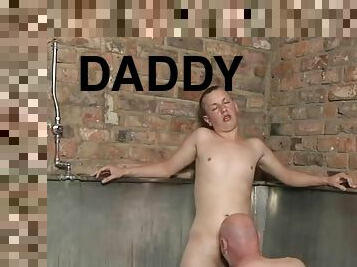 Daddy Sucks Of Young Guy In The Restroom