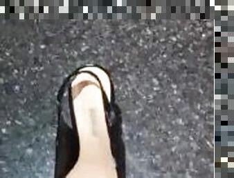 Cum heels masturbation