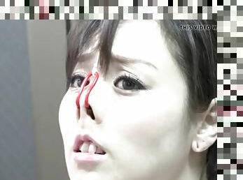 Bdsm jav yuu kawakami cmnf nose hook blowjob