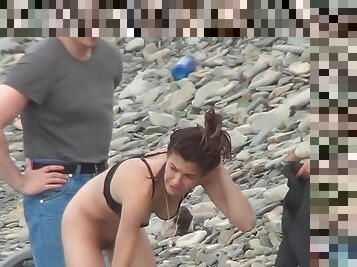 nudisti, allaperto, videocamera, spiaggia, voyeur, naturali, bagnate, brunette, telecamere-nascoste