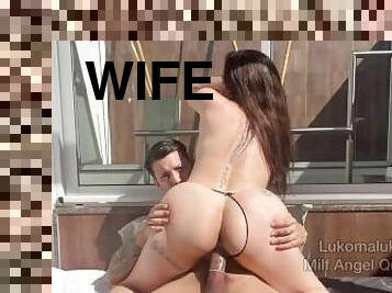 Hot wife queria ser follada por el culo mientras su esposo está trabajando