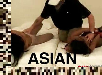 Asians cuffed