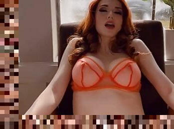 Great big tits masturbating redhead