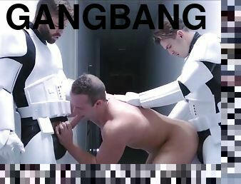 Luke skywalker is gangbanged and bathed in hot trooper sperm