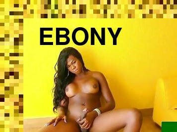 Ebony transsexual Latin thays pezziny strip
