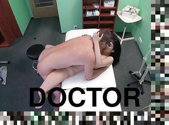 Doctor dicks gorgeous brunette patient with fantastic melons