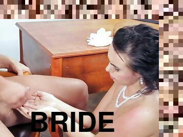 Submissive bride gets fucked and jizzed on