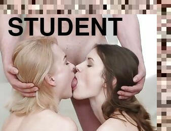 Young seksparti - cute art students share cock