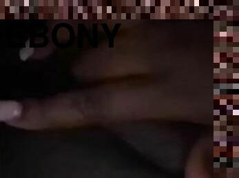 Sexy ebony play with wet pussy