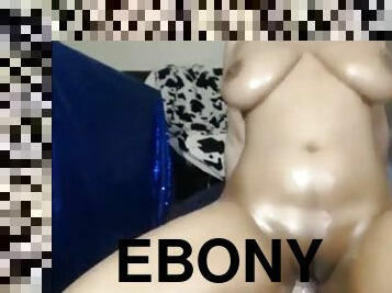 Oiled up ebony webcam
