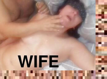 Sub wife bitch in treesome