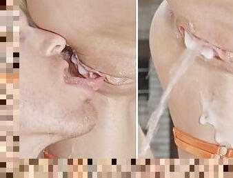 WHOOOOOA DRRRRRRIIIIIPING CUM !!! I EAT OUT My Own CUM from SQUIRTING PUSSY  - Mr PussyLicking