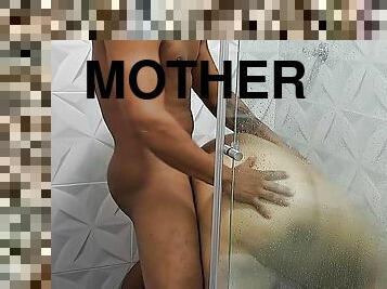 I record my stepmother while she masturbates in the bathroom. Part 3. We fuck in the shower