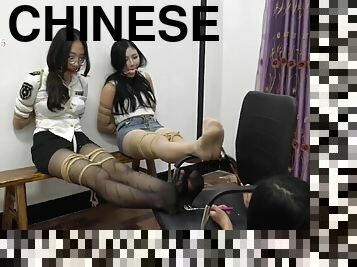 asia, lesbian-lesbian, bdsm-seks-kasar-dan-agresif, bertiga, kaki, fetish-benda-yang-dapat-meningkatkan-gairah-sex, menyumbat, cina, bondage-seks-dengan-mengikat-tubuh, berambut-cokelat