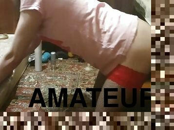 vanha, venäläinen, amatööri, anaali, lelu, nuori-18, ratsastus, dildo, vanhempi, soolo