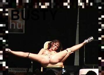 busty flexible stripper on stage