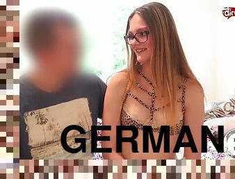 German spex cutie gets rammed from behind