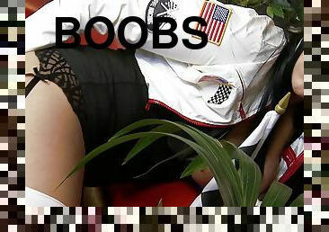Big boobs milf ride a nice dildo