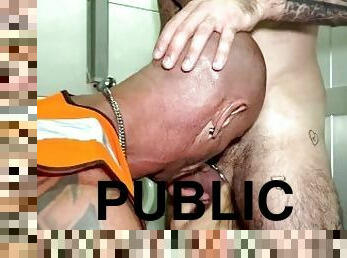 HORNY HOMIES SWITCH PLACES IN DIRTY PUBLIC BATHROOM!!