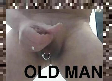 Old man ejaculating 