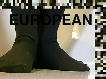strumpfhosen, pissen, homosexuell, erste-zeit, europäische, euro