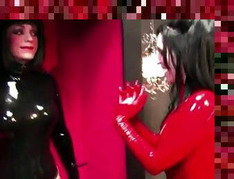 Femdom queen rubberdoll fucked by boxed doll nicci tristan!