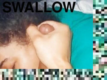 Craziest BBC Blow Job Ever POV. Swallows Cum Like A Pro