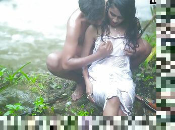 Desi Girl Having Sex In The Waterfall Outdoor P1