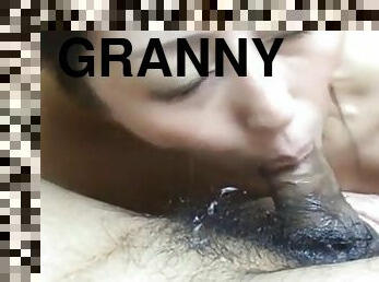 Granny asian blowjob
