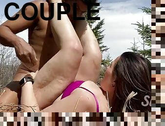 Real interracial couple fucking outdoors - Susers2