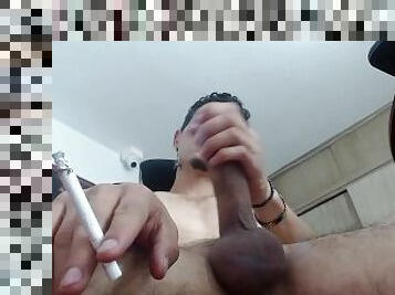 masturbation with cigarette and cum delicous