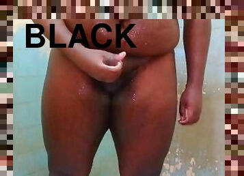 Black Fat Ass showering