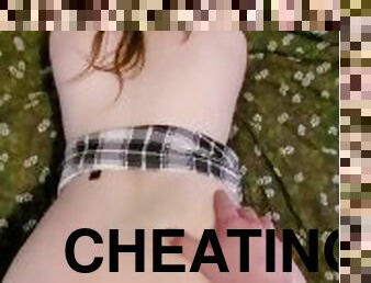 Cheating cumslut gets fucked doggy style
