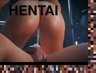 (4K) Model girls love getting cum in and out on their ass  3D Hentai Animations P141