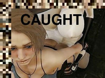 Jill Valentine Caught & Fucked by Futa Dimitrescu - Resident Evil Doggystyle, Cumshot, Creampie