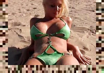 Molly cavalli green bikini