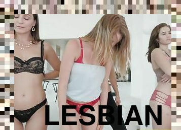 Amazing lesbian orgy with beautiful girls