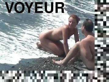 nudisti, vani, kamera, plaža, voajer, prirodno, sakriveno