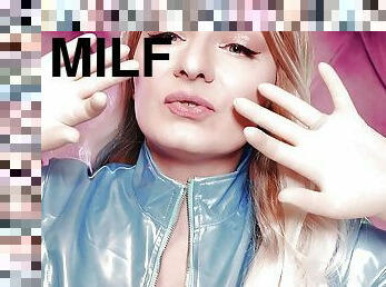 sjuksköterrska, milf, fetisch, latex, påklätt-sex, svensk, gummi, retande