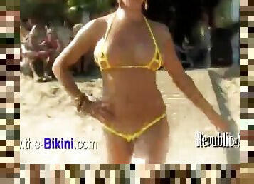 antik, pantai, bikini