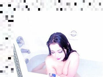 Asian girls bath time