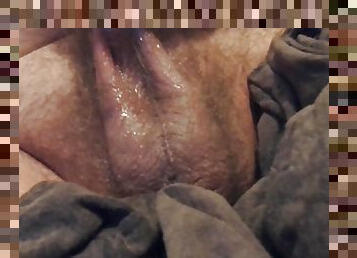 cumming hard solo with cum ozing out